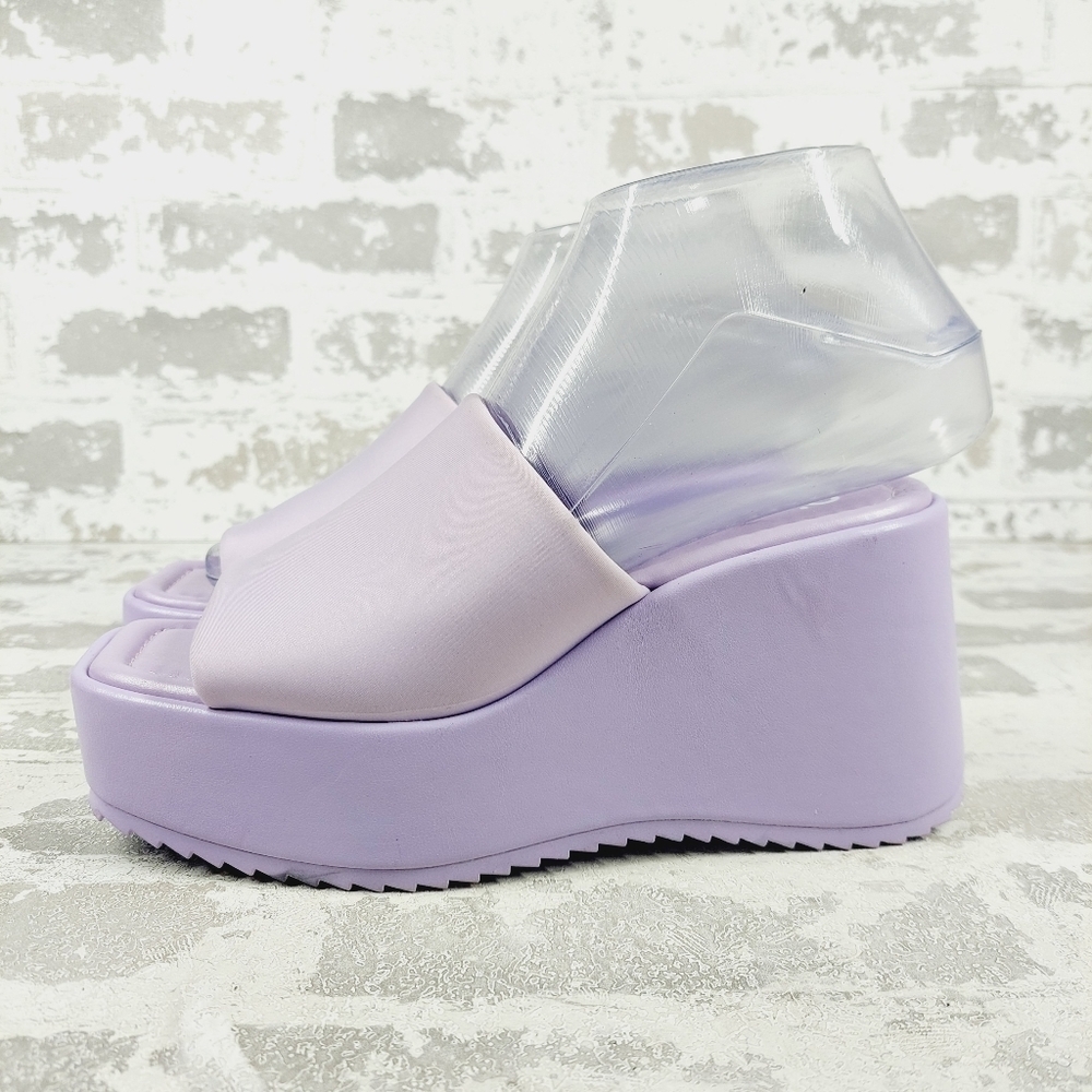 New BP Dylan Platform Slip On Purple Betta Square Toe Slide Sandals D154